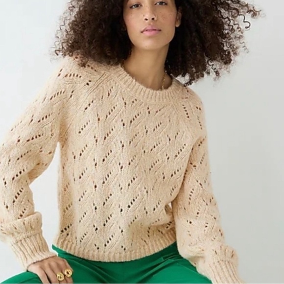J. Crew Sweaters - J. Crew Pointelle Stitch Crewneck Sweater